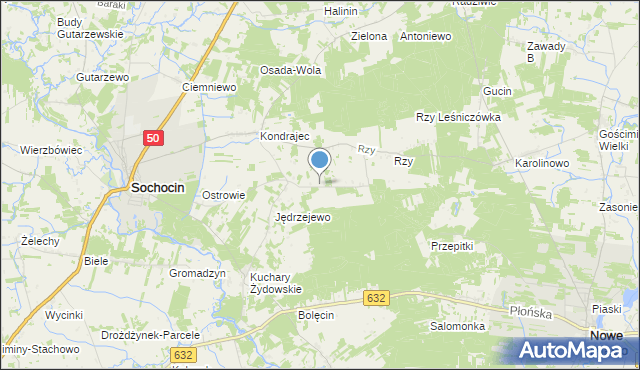 mapa Kuchary Królewskie, Kuchary Królewskie na mapie Targeo